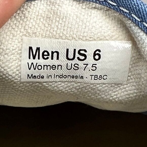 Vans Shoes Women’s Size 7.5 Salt Washed Blue Low Retro Lace Up Skate Sneakers - Picture 10 of 10